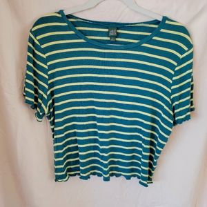 Green and yellow crop top